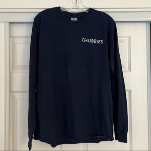 Chubbies Long-Sleeve T-shirt in Navy